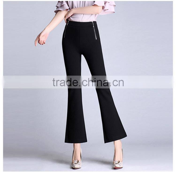 The new flared pants, women nine points, pants stretch, slim casual pants, women's trousers custom made