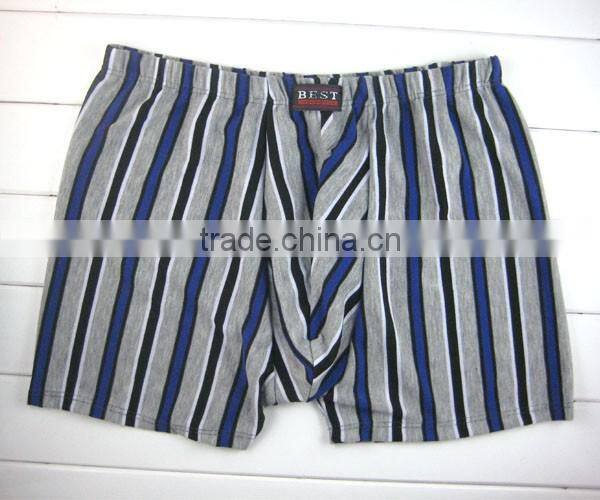 Fashion geometry stripe men underwear high quality bamboo fiber men boxer briefs