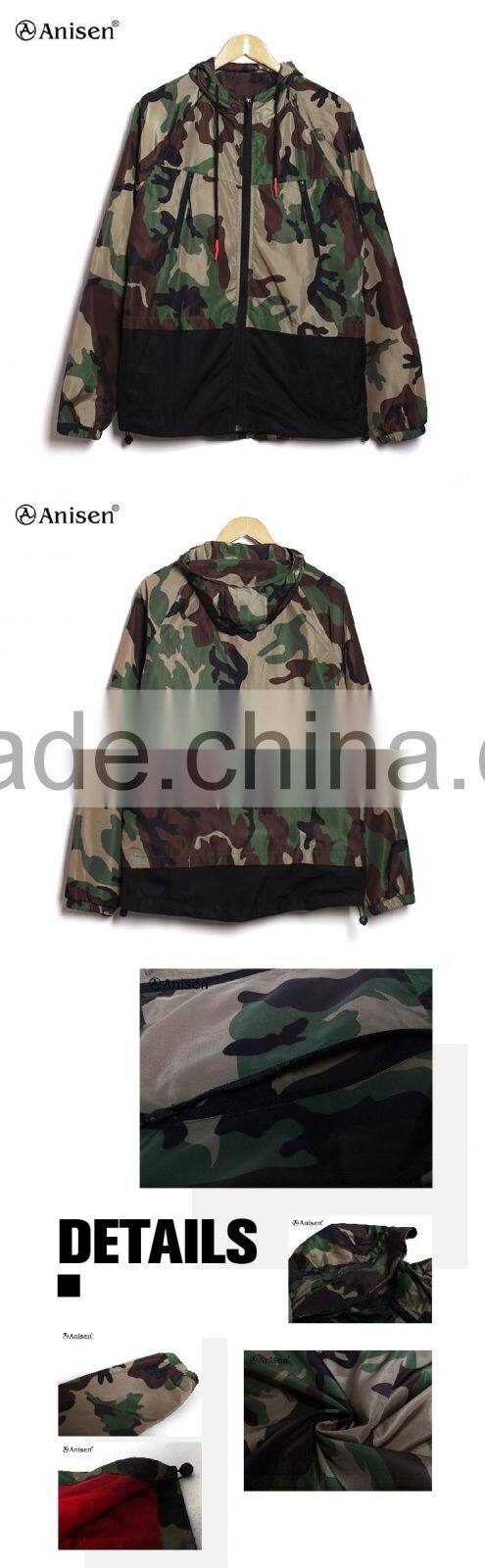 China manufacture xxxxl warm woodland fleece camo men jacket
