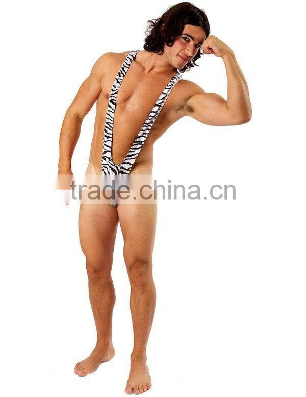Borat Mankini Thong Swimsuit (Zebra Print)