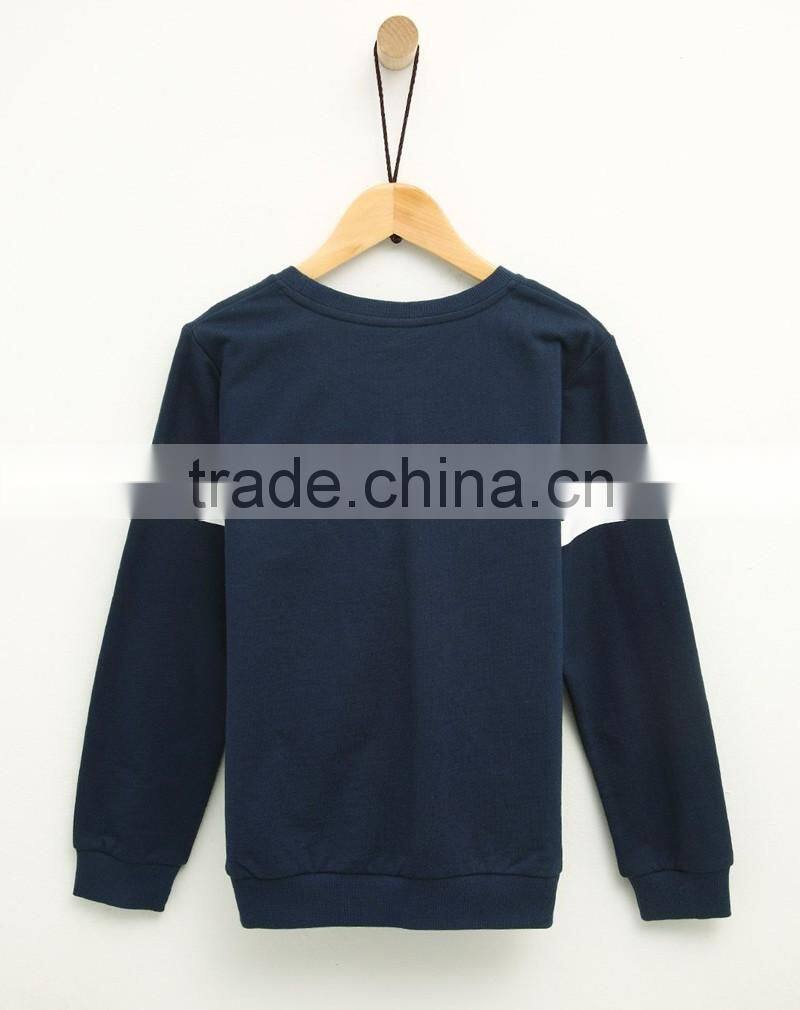 print letters 100% cotton fabric children sports pullover boys sweatshirt