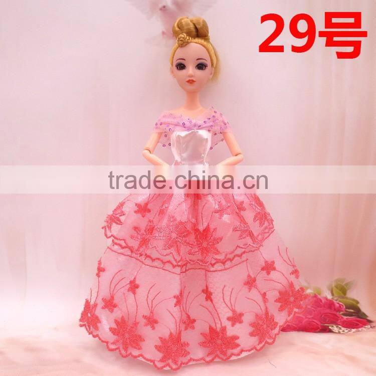 2016 custom beautiful cute fabric11 inch doll clothing for children