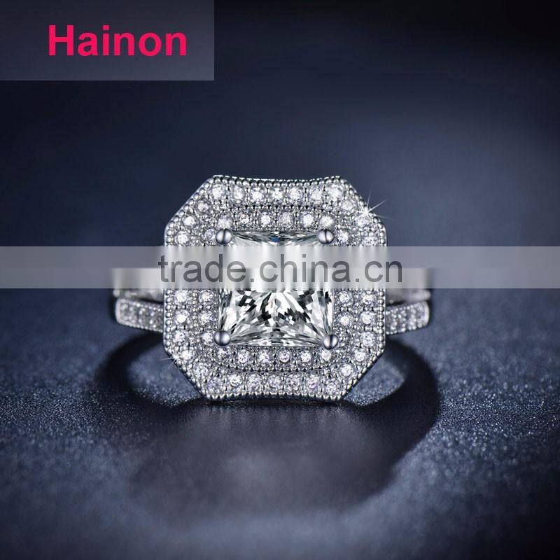 China Alibaba new arrival brass/sterling silver beautiful cz diamond jewelry engagement ring