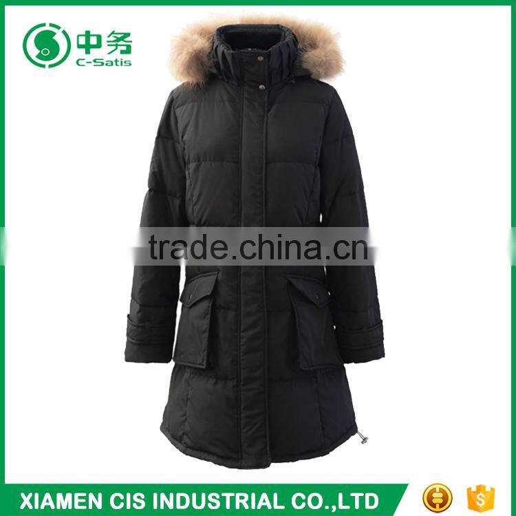 2017 New Style Winter Windproof Warm Sexy Women Long Duck Down Coat