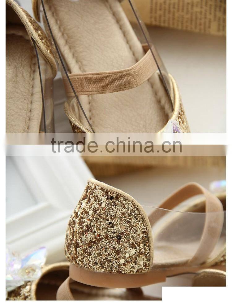 gold party shoes girls glitter leather slip-on simple design young children dance shoes