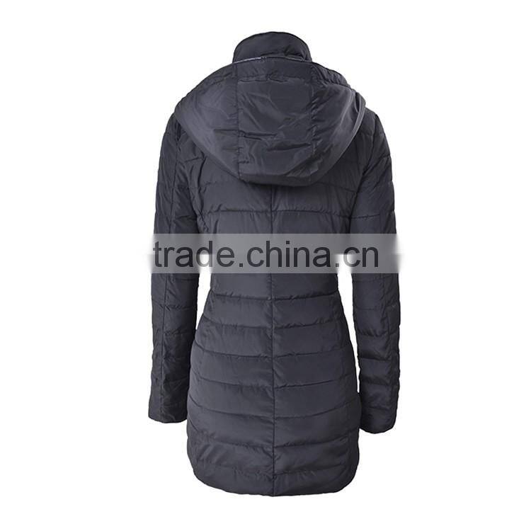 Newest Design Women Leisure Wearing Winter Hoody Padding Long Jacket