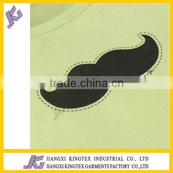 Durable printing lovely design t shirt, child clothing set,moustache 2 pcs set t shirt