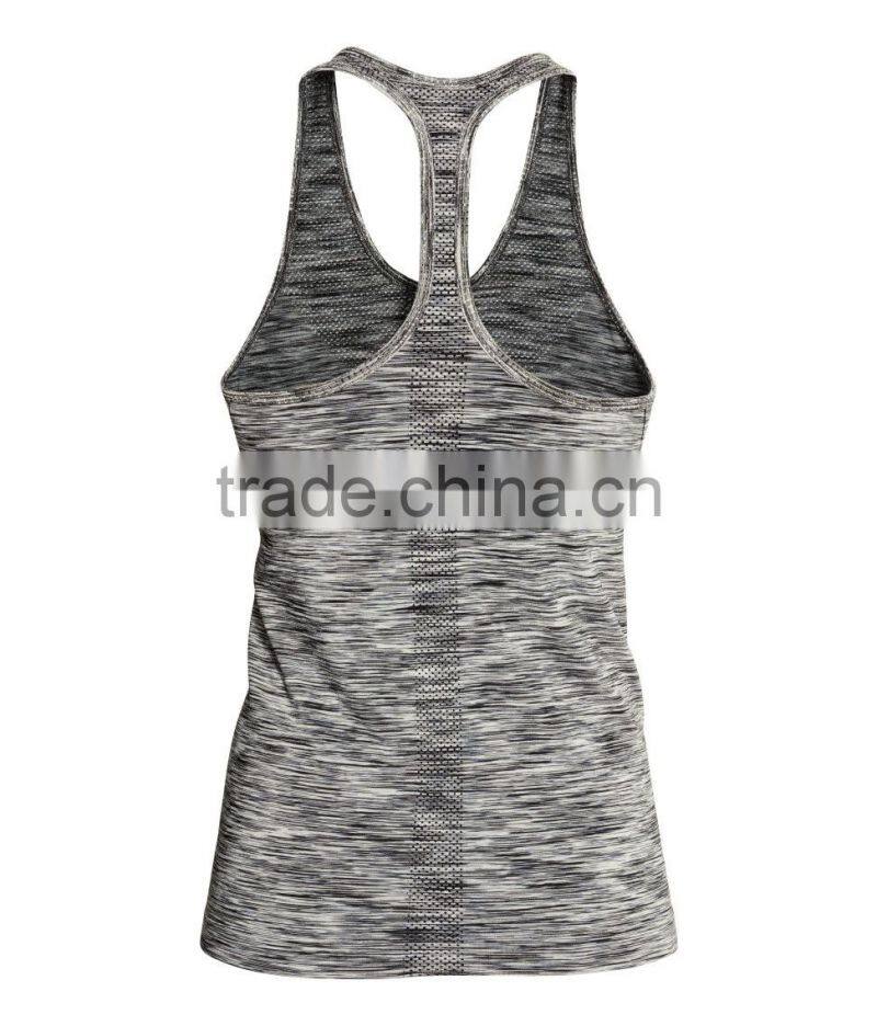 Summer Europe America New Fashion Dri Fit Seamless Spaghetti Strap Tank Top