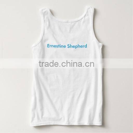 Custom screen print 95% cotton 5% spandex fancy tank tops