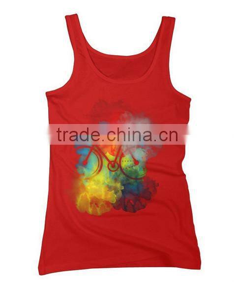 Alibaba china custom printing 100 cotton womens tank top loose,wholesale high visibility tank top