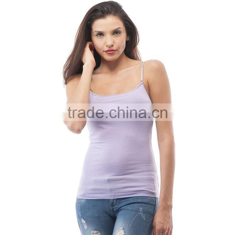 Top Fashion Wholesale Various Color New Model Plain Stringer Tank Top Women