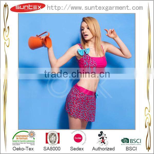 New arrival Custom one pc swimwear lady lovely sexy bikini factory BSCI