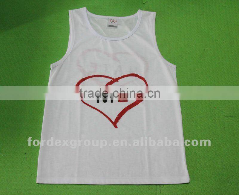 Women Cotton white Tank Tops,cotton/spandex rib gym tank top for women