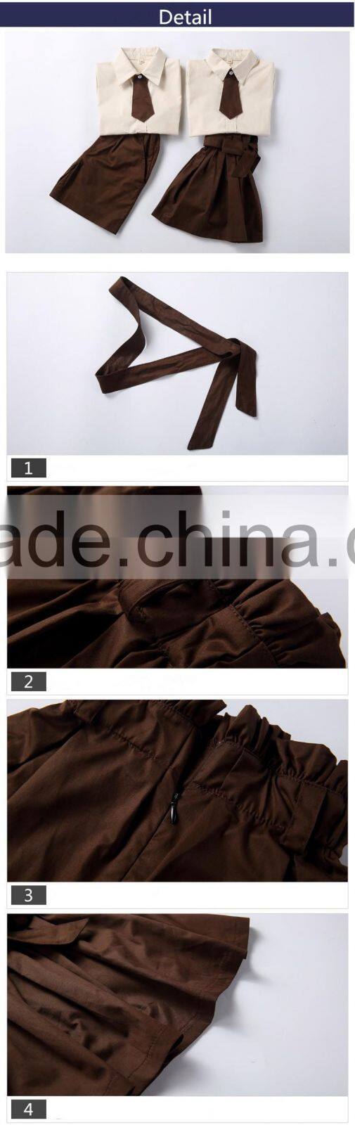 Juqian 2016 Quality School Uniform Factory hot sale primary kids girls school uniform dress