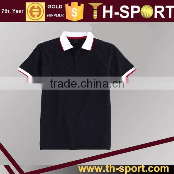 Black Polyester polo t shirt in hot sale