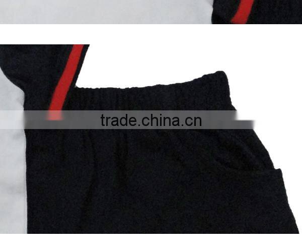 Cotton kids pajamas with V collar design 2pcs set summer boys pajamas