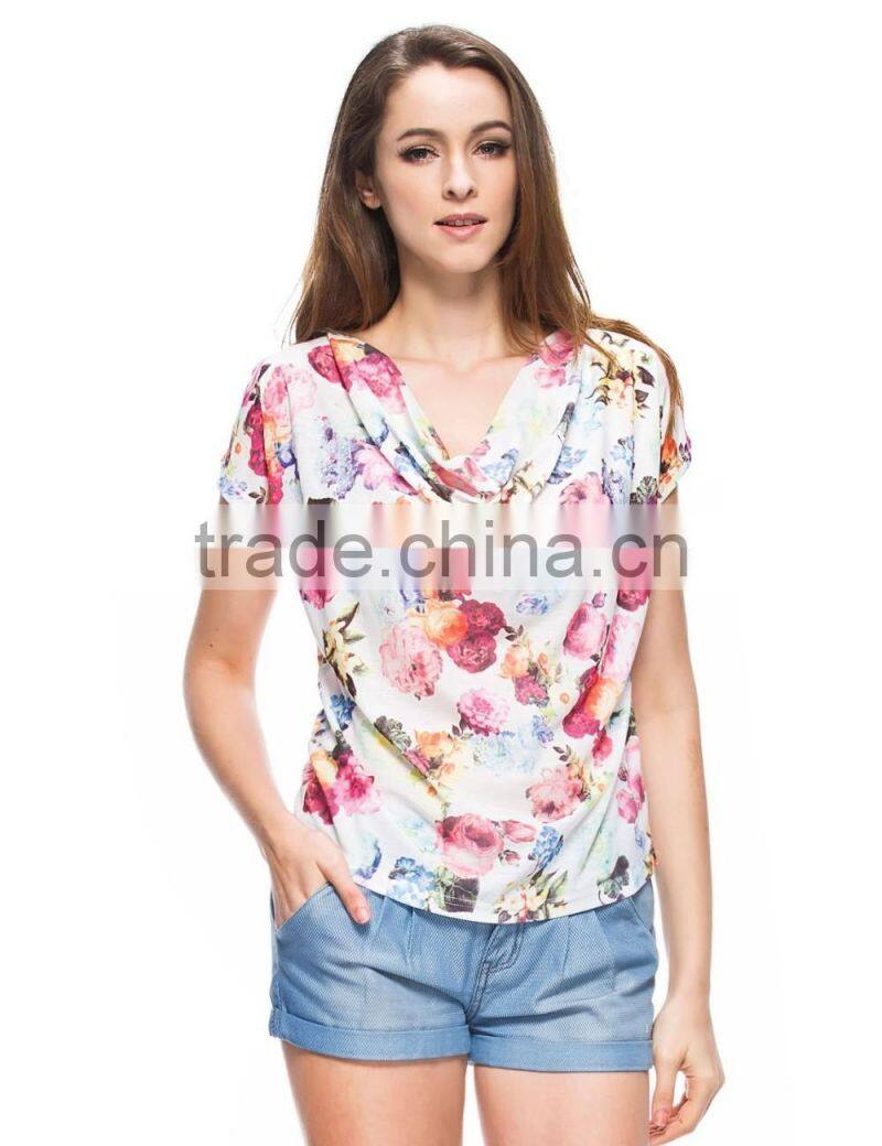 Women's printed cool cotton cowls T Shirt factory