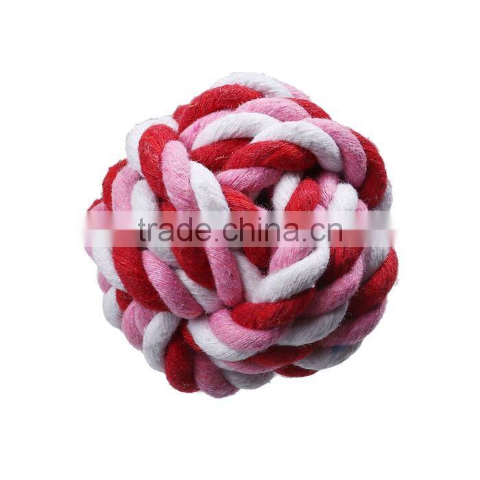 Cotton Pet Products Chew Molar Knot Toy Durable Ball Red