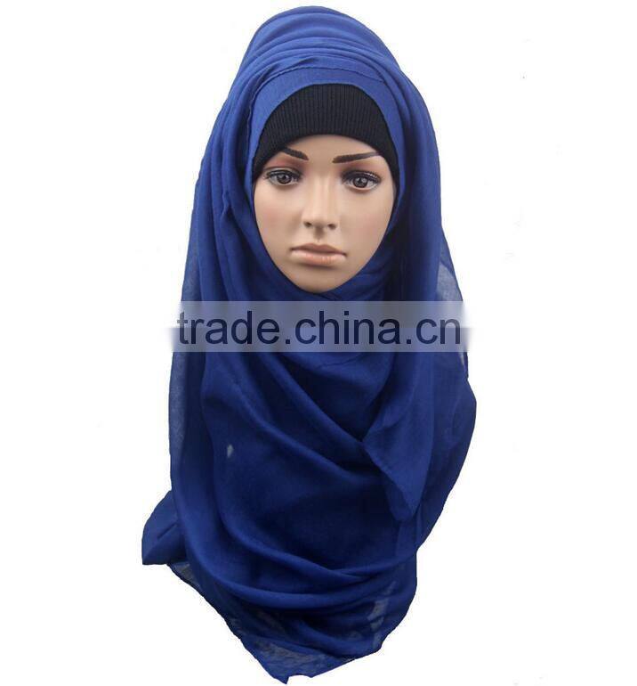 hot sale summer spring women muslim hijab scarf fashion plain color cotton scarves