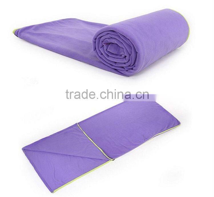 2013 Hot Sale Bright Colors Anti-pilling Polar Fleece Camping Sleeping bag &Bedsheet with Zipper
