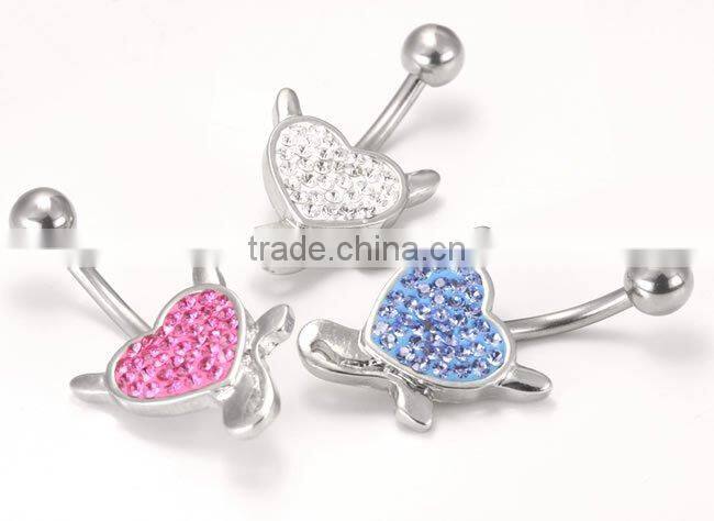 Body piercing jewelry belly ring