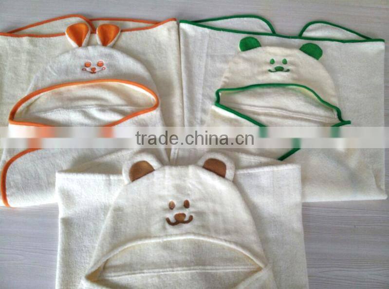 China factory products quick dry 100% cotton baby hooded towel