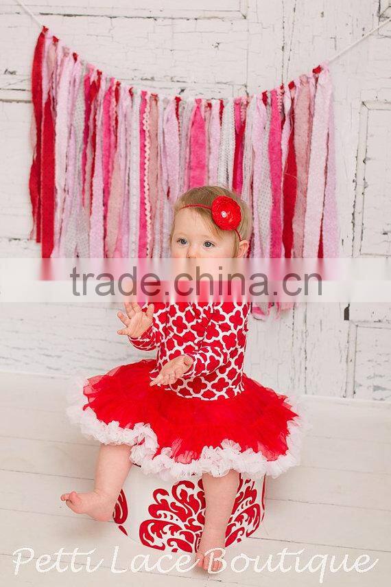 Best Selling High Qaulity Wholesale Kids Girls Christmas Pettiskirt Dress Long Sleeve Super Fluffy Birthday Dresses
