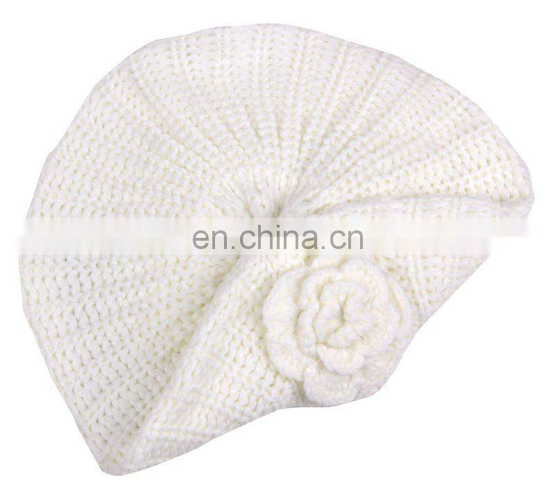 2015 ladies' Fashion winter China suppliers knitted cute beret with flower