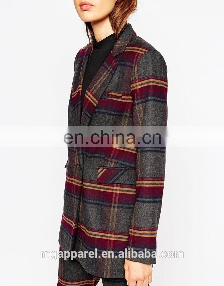 2016 New Design Skinny Relaxed Fit Woven Women Jacket Blazer