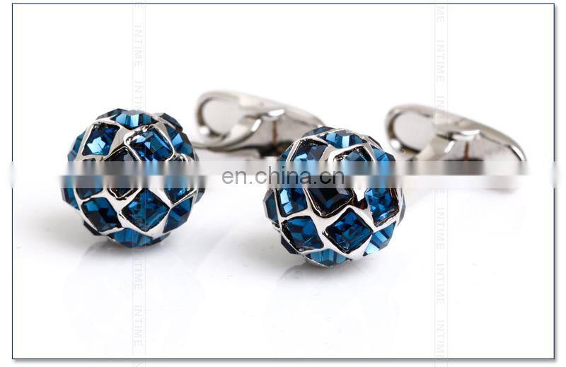 2014 New Blue Ball Gem Stone Cufflinks
