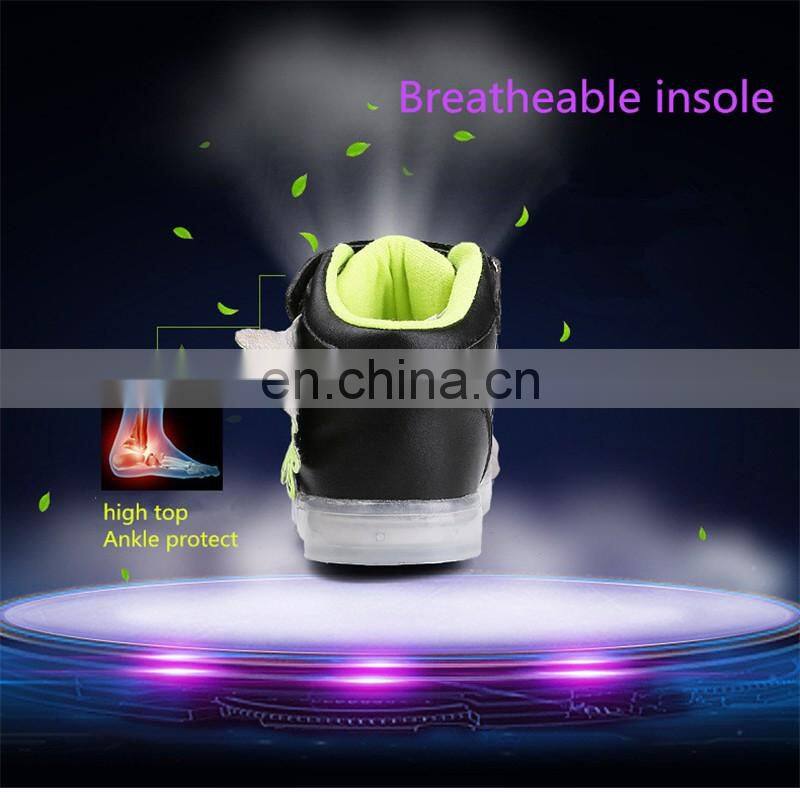 wholesale Children kid USB rechargeable LED luminous light shoes kids