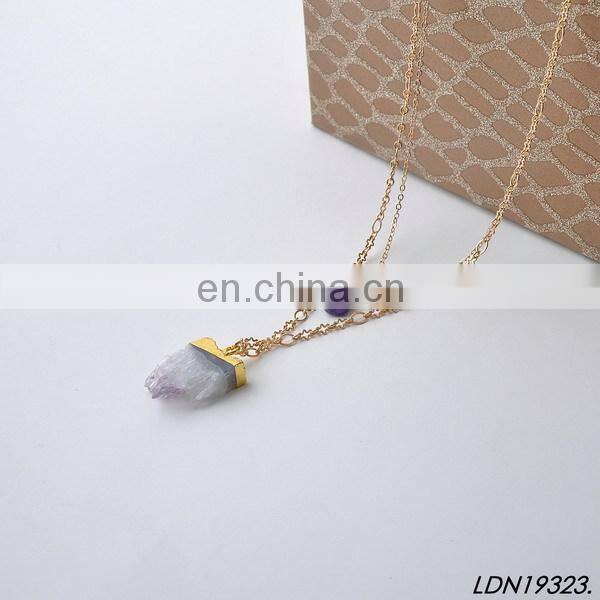 Druzy Stone Necklace Crystal Necklace