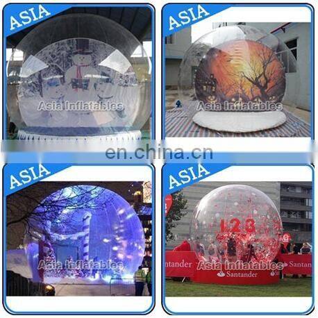 Exhibition Show Christmas Inflatable Snow Globes Outdoors 3m Diameter, Inflatable Christmas Snow Globe for Advertising