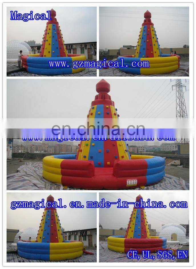 outdoor adult games high quality inflatable climbing wall
