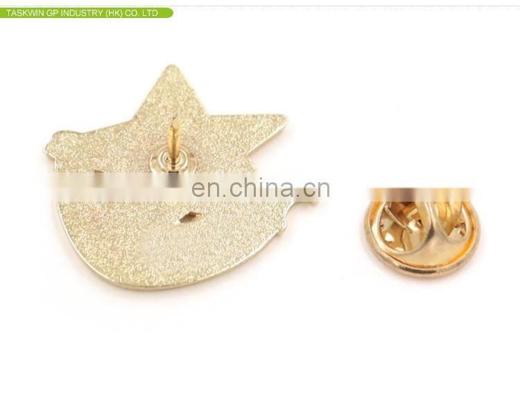 custom metal horse lapel pins with 3D gold color