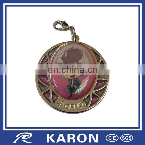 fashionable custom printed keyring mobile phone