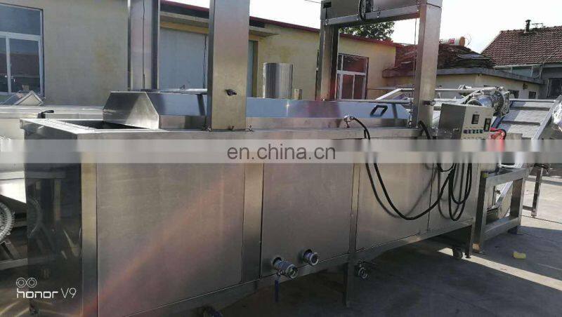 Commercial Continuous Conveyor Small Deep Frying Production Line Pellet Peanut Fryer Machine Line For Sale