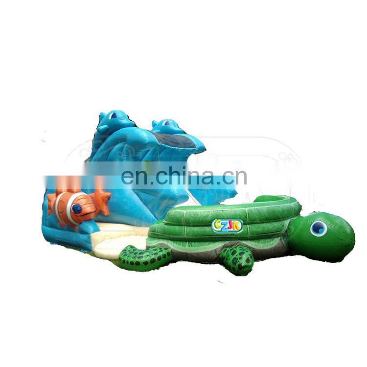 seashore turtle fish inflatable water slide