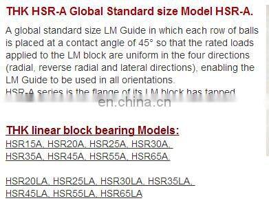 high quality and high presion linear guide price THK HSR25
