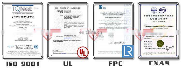 ASTM A53 ERW circular hollow section ms steel round pipe 400mm diameter steel pipe