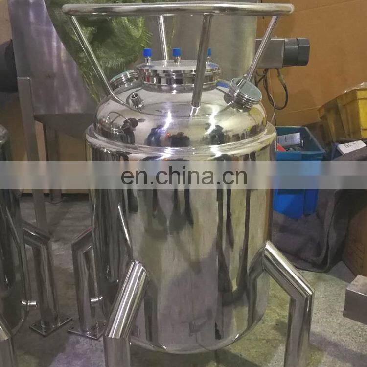 50lb stainless steel solvent tank - ss304 25lb 30lb jacketed tank for solvent recovery with legs
