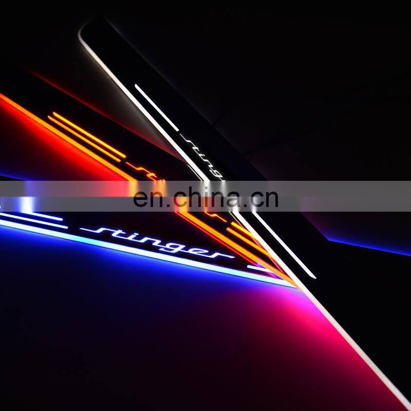 Carest LED Door Sill Streamed Light for KIA STINGER CK 2017-2020 Door Scuff Plate Acrylic Car Welcome Pedal Light Accessories