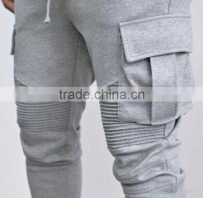 Biker Seaming Cargo Sweatpants Sweatpants Black Standard Sports