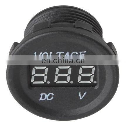 Waterproof Led Digital Display Voltmeter Voltage Meter Round Panel Car Boat Dc 12v 24v DS4010, Voltmeter Measure Voltage 5-40V
