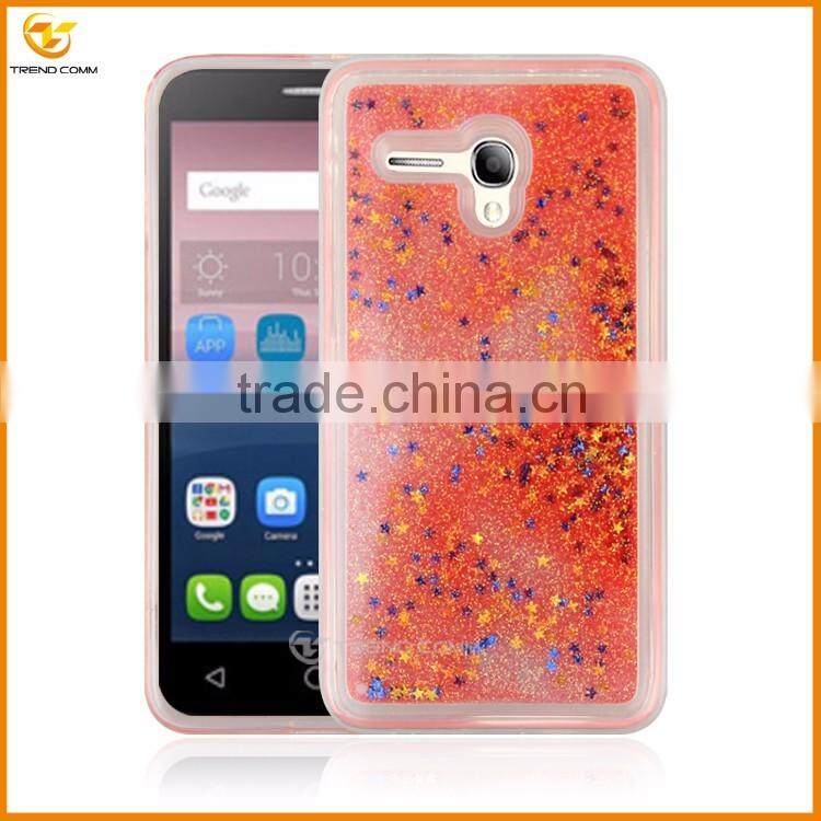 new arrival glitter quicksand back cover case for Alcatel XL5054