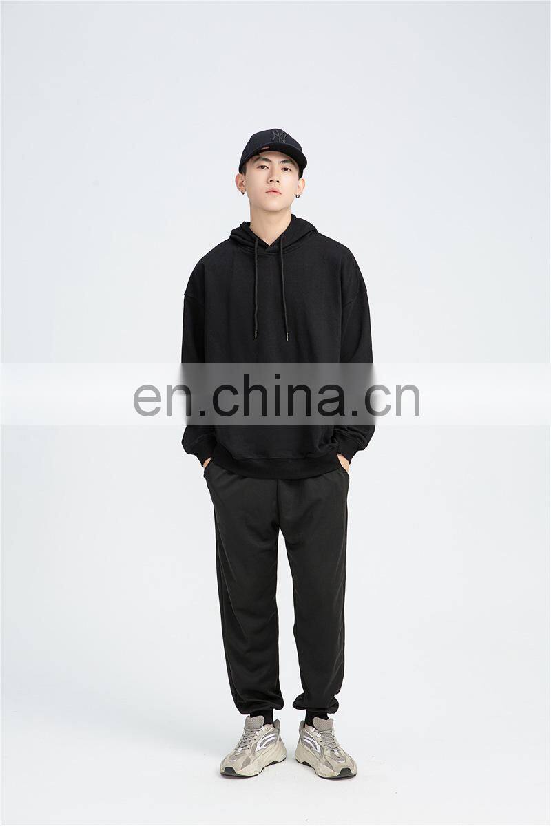 Wholesale Plain logo  Organic Cotton Men's Sweatshirt Blank Fleece Oversized Custom Unisex Men Hoodies