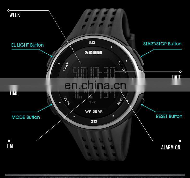 SKMEI brand 1219 china online 50m waterproof sport men digital watches men