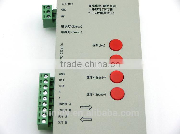 SD Card Recognizable DIY Color Changing Mode T-1000S Programmable LED Strip Controller Especially for Dream-color Changing Strip