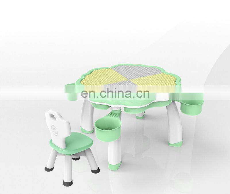 New Kindergarten Plastic Table and Chair sets Lovely Colorful Children Furniture sets for Kids