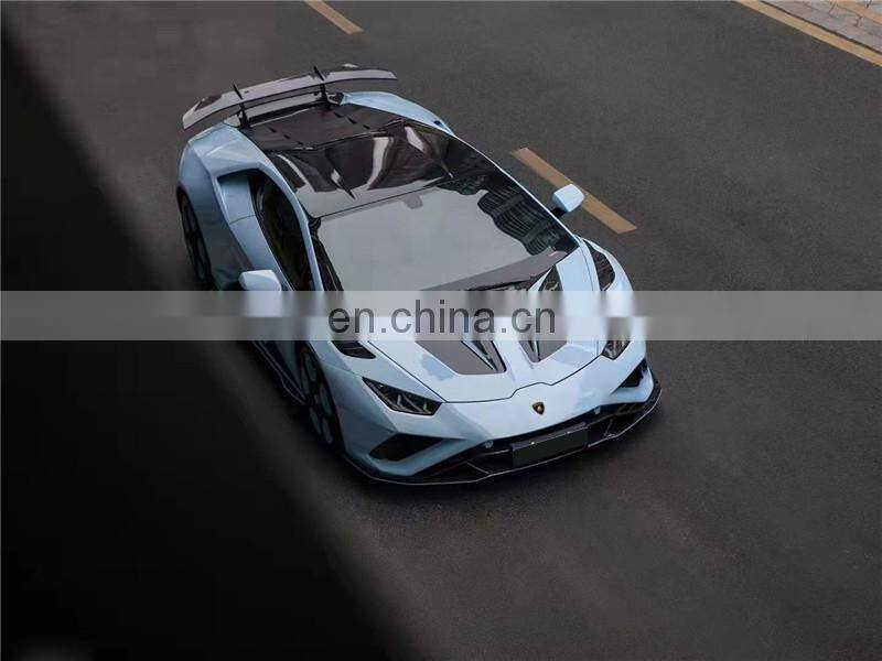 Runde Dry Carbon Fiber Kits For Lamborghini Huracan 580 610 EVO Upgrade Paktechz Body Kit Hood Front Rear Lip Fender Spoiler